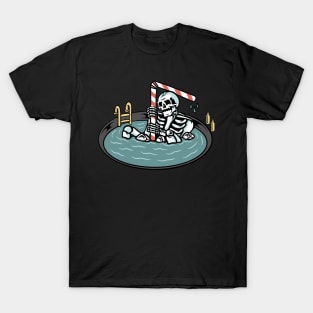 Pool Skull, Water Skull, Pool Skeleton T-Shirt